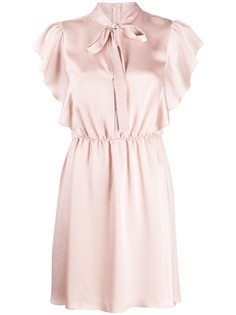 RedValentino атласное платье мини с бантом