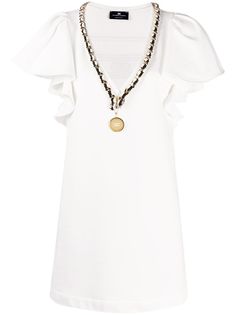 Elisabetta Franchi платье с цепочным декором