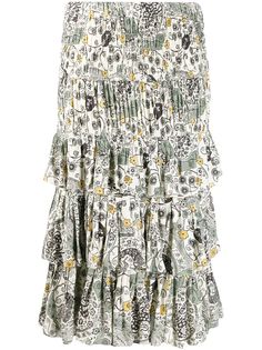 Isabel Marant Étoile юбка миди со сборками