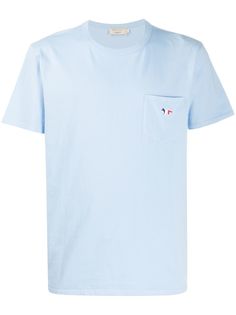 Maison Kitsuné футболка с вышитым логотипом