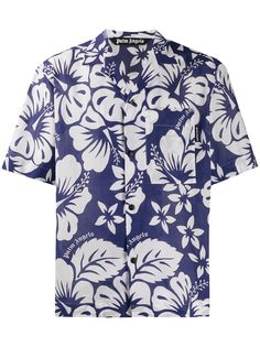 Palm Angels рубашка с цветочным принтом