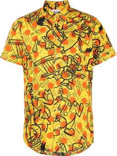 Moschino рубашка с газетным принтом