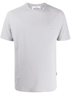 Stone Island футболка с вышитым логотипом