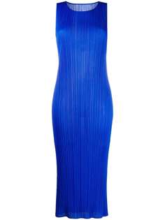 Pleats Please Issey Miyake платье миди с плиссировкой