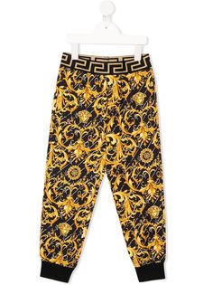 Young Versace спортивные брюки с принтом Baroque