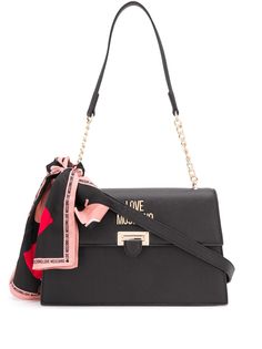 Love Moschino сумка-тоут из сафьяновой кожи с шарфом