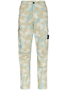 Stone Island camouflage print cargo trousers