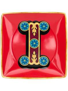 Versace Home тарелка Holiday Alphabet с принтом I