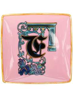 Versace Home тарелка Holiday Alphabet с принтом F