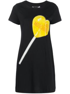 Love Moschino платье-футболка с принтом