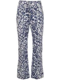 Ulla Johnson укороченные джинсы Ellis с цветочным принтом