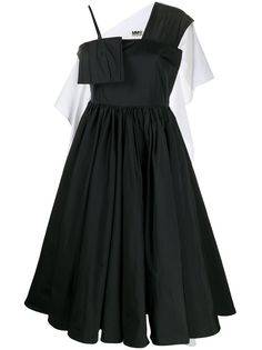 Mm6 Maison Margiela расклешенное платье миди
