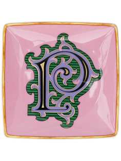 Versace Home тарелка Holiday Alphabet с принтом P