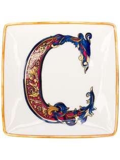 Versace Home тарелка Holiday Alphabet с принтом C