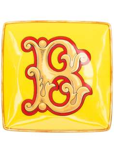 Versace Home тарелка Holiday Alphabet с принтом B