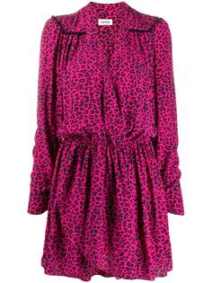 Zadig&Voltaire платье-рубашка Reveal с леопардовым принтом