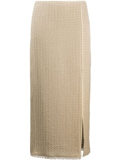 Nanushka фактурная юбка с запахом