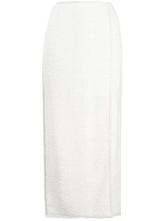 Nanushka фактурная юбка с запахом