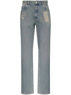 Martine Rose прямые джинсы с принтом на карманах