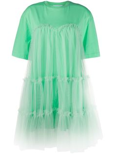 MSGM многослойное платье-футболка с оборками