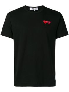 Comme Des Garçons Play футболка с нашивкой в виде сердец