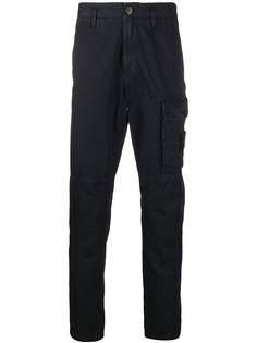 Stone Island брюки с нашивкой-логотипом