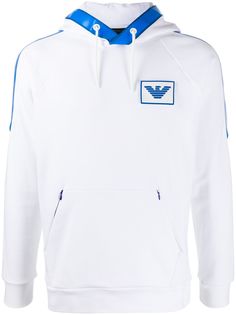 Emporio Armani two-tone logo hoodie