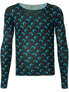 Marine Serre футболка со сплошным принтом Moon