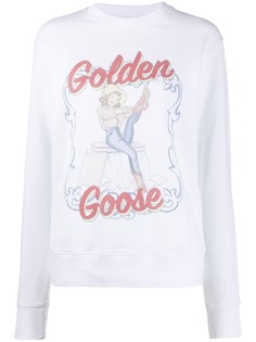 Golden Goose толстовка с круглым вырезом и логотипом