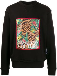 Versace Jeans Couture толстовка с нашивкой-логотипом