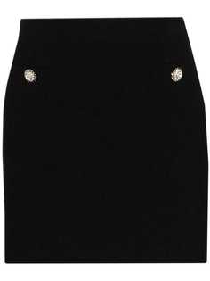 Alessandra Rich A RICH SKRT MINI CRYS BTNS TWEED WL