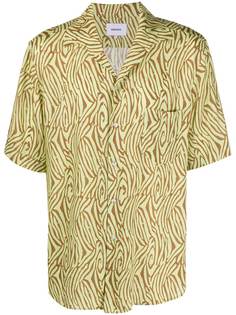 Nanushka Neon Zebra bowling shirt