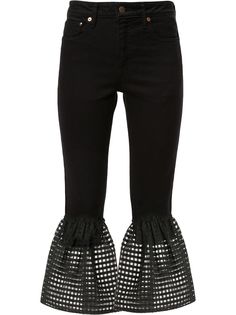 Tu es mon TRÉSOR укороченные брюки с расклешенными манжетами