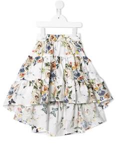 Monnalisa юбка с цветочным принтом