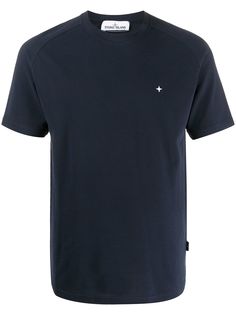 Stone Island футболка с вышитым логотипом