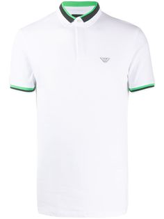 Emporio Armani рубашка поло с отделкой в полоску