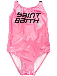 Mc2 Saint Barth Kids Martin logo print swimsuit