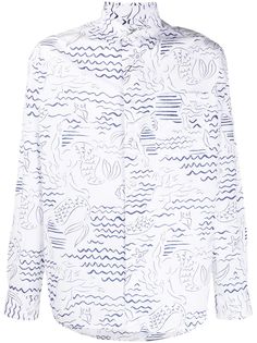 Kenzo Waves Mermaids print shirt
