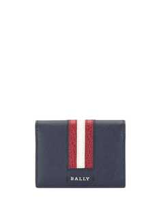 Bally кошелек в полоску с логотипом