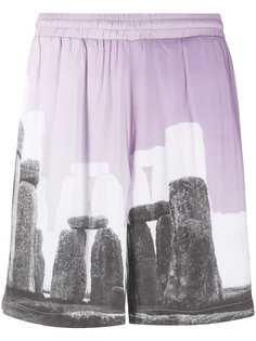 Aries Stonehenge print shorts