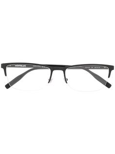 Montblanc cut-off square glass frames
