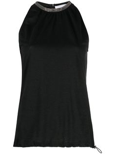 Fabiana Filippi brass-embellished sleeveless top