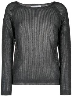 Fabiana Filippi metallized sheer jumper
