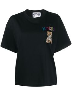 Moschino футболка Teddy Bear с вышивкой