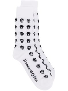 Alexander McQueen трикотажные носки с принтом Skull