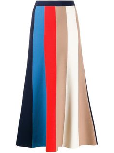 Victoria Victoria Beckham трикотажная юбка в полоску колор-блок