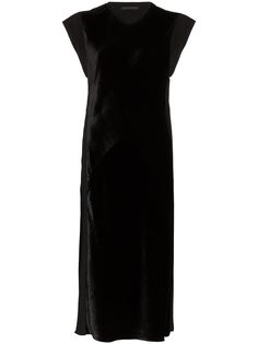 Helmut Lang бархатное платье-трапеция