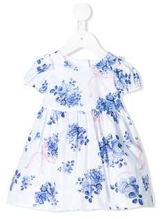 Monnalisa расклешенное платье с цветочным принтом