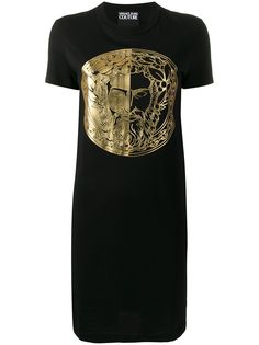 Versace Jeans Couture футболка с блестящим принтом