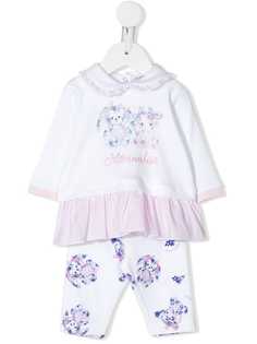 Monnalisa комплект из топа и брюк с принтом